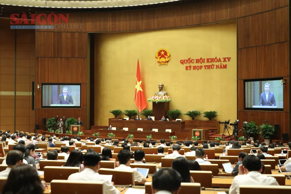 Quốc hội họp ngày 24-5. Ảnh: QUANG PHÚC