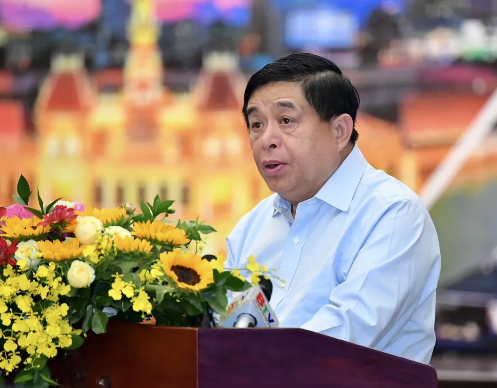 Bộ trưởng Bộ KH-ĐT Nguyễn Chí Dũng phát biểu. Ảnh: VIỆT DŨNG