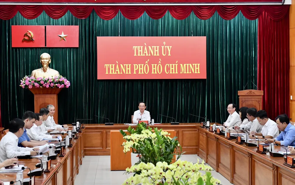 Ban Chỉ đạo Cải cách tư pháp TPHCM đánh giá kết quả 6 tháng đầu năm. Ảnh: VIỆT DŨNG