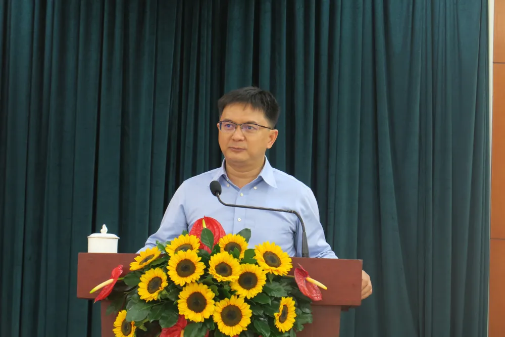 Chánh Văn phòng Thành ủy TPHCM Nguyễn Mạnh Cường phát biểu khai mạc lớp tập huấn, bồi dưỡng