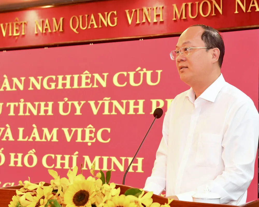 Phó Bí thư Thành ủy TPHCM Nguyễn Hồ Hải phát biểu. Ảnh: VIỆT DŨNG Phó Bí thư Thành ủy TPHCM Nguyễn Hồ Hải phát biểu. Ảnh: VIỆT DŨNG