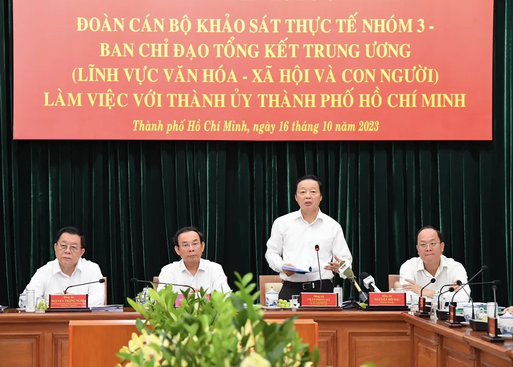 Phó Thủ tướng Trần Hồng Hà phát biểu. Ảnh: VIỆT DŨNG