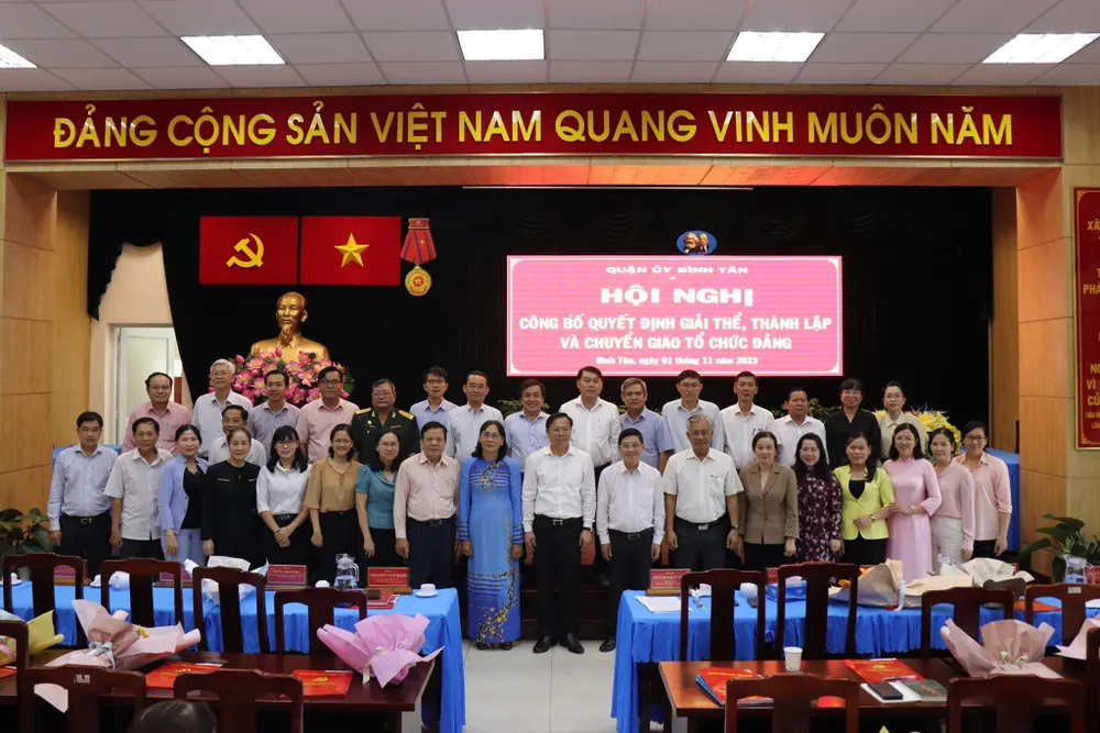 Đến nay, Đảng bộ quận Bình Tân có 78 tổ chức cơ sở Đảng