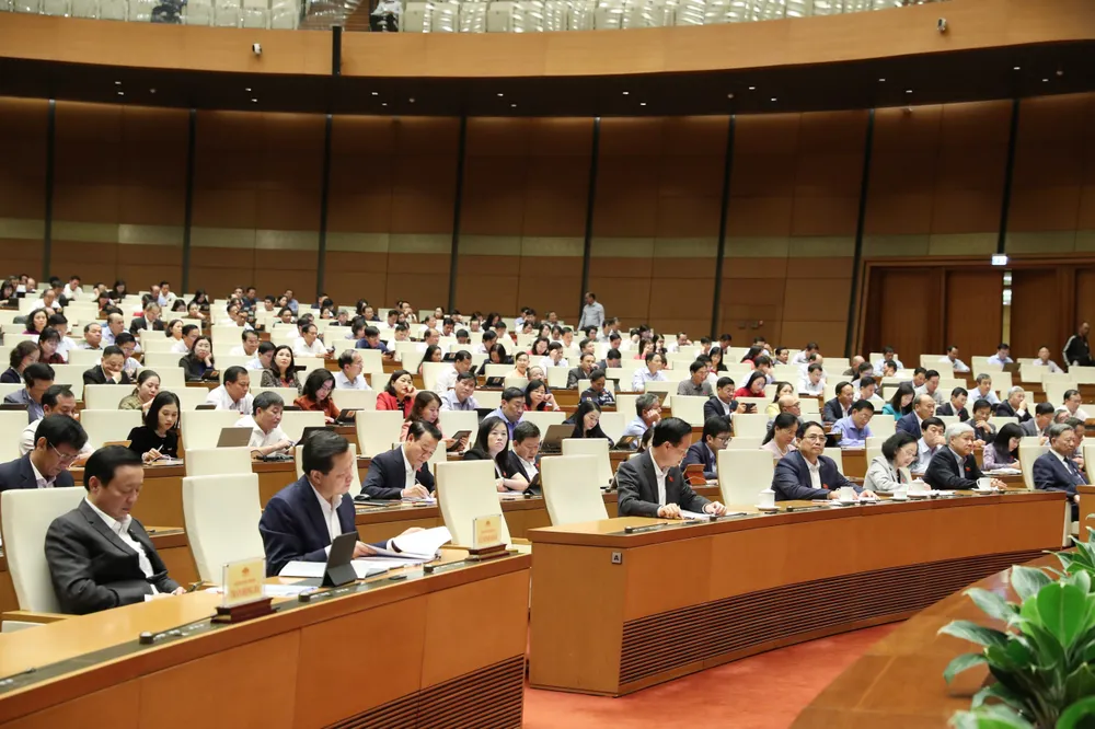 Phiên chất vấn và trả lời chất vấn chiều 7-11. Ảnh: QUANG PHÚC Phiên chất vấn và trả lời chất vấn chiều 7-11. Ảnh: QUANG PHÚC