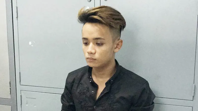 Đối tượng Nguyễn Phi Lai tại cơ quan công an