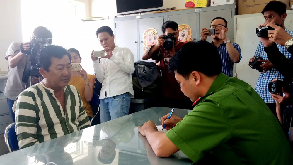 Bị can Phan Văn Ngoan tại cơ quan điều tra. Ảnh: ÁI CHÂN