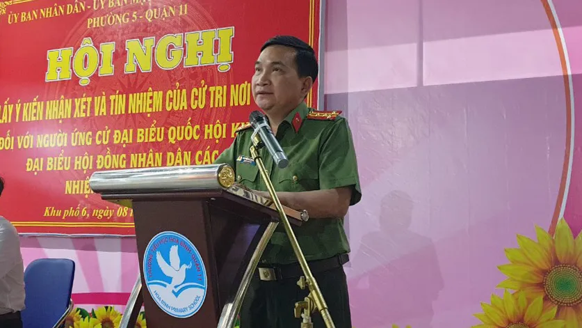 Cử tri thống nhất giới thiệu Đại tá Nguyễn Sỹ Quang ứng cử đại biểu Quốc hội khóa XV ảnh 2