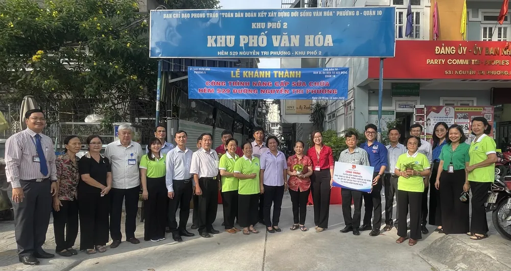 Hẻm 529 Nguyễn Tri Phương được nâng cấp, cải tạo, đáp ứng ý nguyện của người dân về việc được sinh sống trên tuyến hẻm khang trang