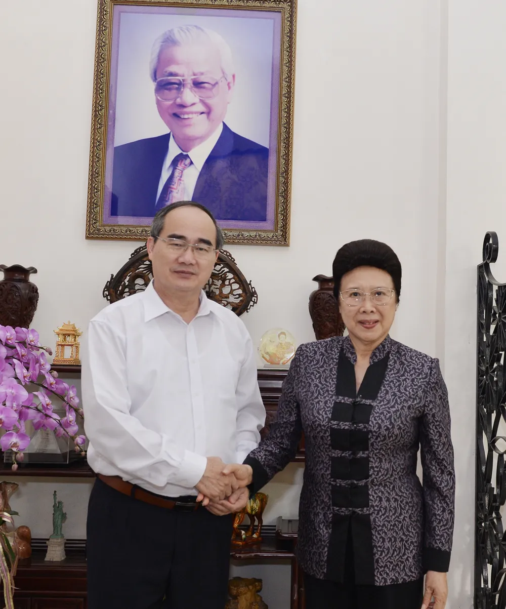 Bí thư Thành ủy TPHCM Nguyễn Thiện Nhân thăm, chúc Tết nguyên Thủ tướng Nguyễn Tấn Dũng ảnh 2