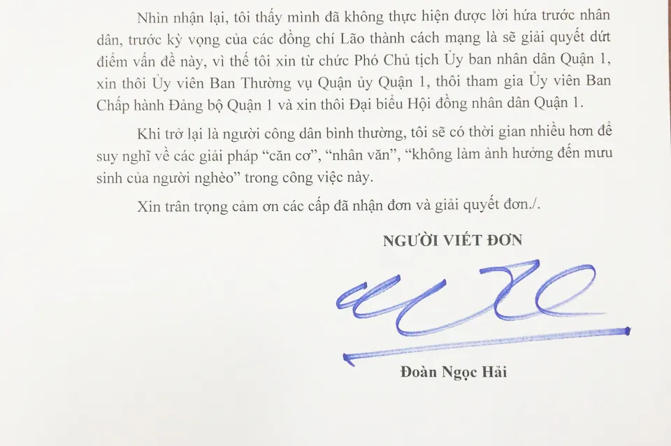 Ông Đoàn Ngọc Hải xin không từ chức ảnh 2
