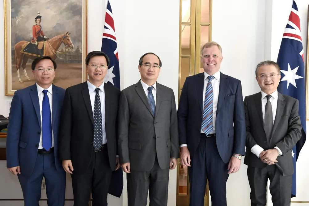 Bí thư Thành ủy Nguyễn Thiện Nhân hội kiến Thủ tướng Australia Scott Morrison ảnh 1