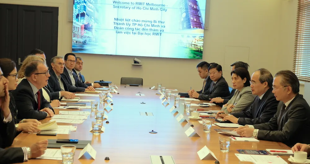 Bí thư Thành ủy Nguyễn Thiện Nhân hội kiến Thủ tướng Australia Scott Morrison ảnh 5