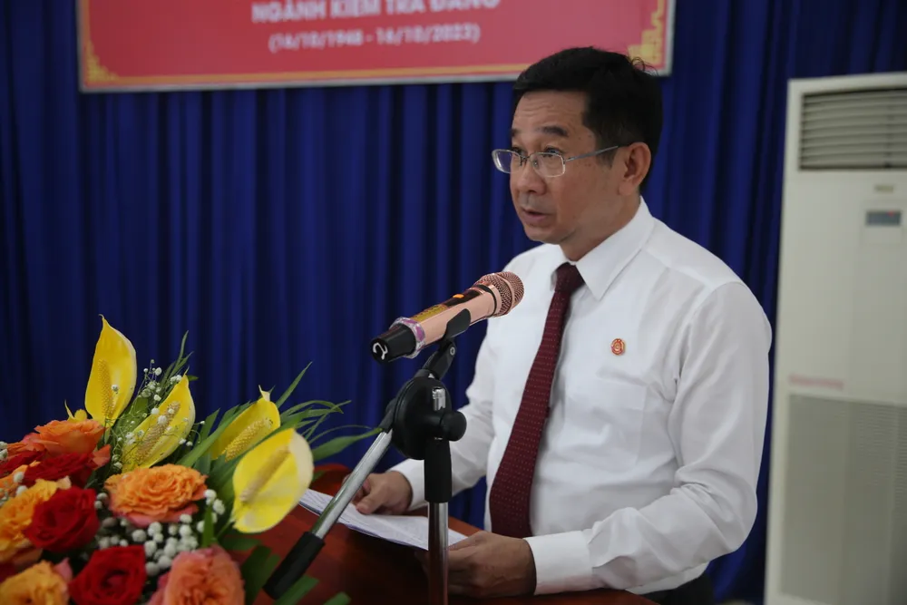 Chủ nhiệm Ủy ban Kiểm tra Thành ủy TPHCM Dương Ngọc Hải phát biểu tại buổi họp mặt. Ảnh: KIỀU PHONG Chủ nhiệm Ủy ban Kiểm tra Thành ủy TPHCM Dương Ngọc Hải phát biểu tại buổi họp mặt. Ảnh: KIỀU PHONG