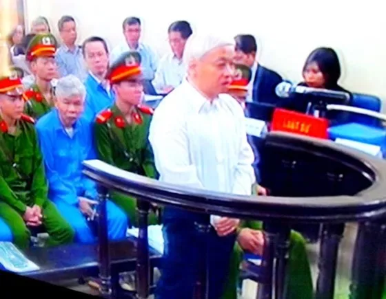 Nguyễn Đức Kiên tại phiên tòa xét xử phúc thẩm tháng 11-2014. Ảnh: T.L