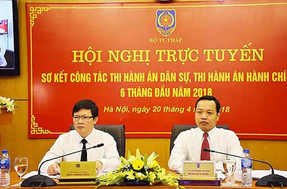Kết quả thi hành án dân sự về tiền đạt thấp, giảm sâu so với cùng kỳ năm 2017  ​ ảnh 1