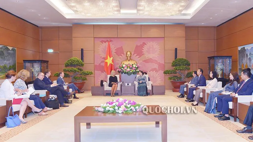 Chủ tịch Quốc hội Nguyễn Thị Kim Ngân tiếp Phó Chủ tịch Ủy ban châu Âu ảnh 1