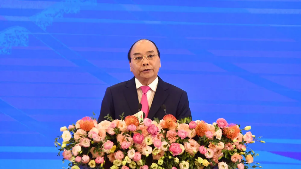 Thủ tướng Việt Nam Nguyễn Xuân Phúc phát biểu khai mạc Hội nghị Cấp cao ASEAN lần thứ 36. Ảnh: QUANG PHÚC