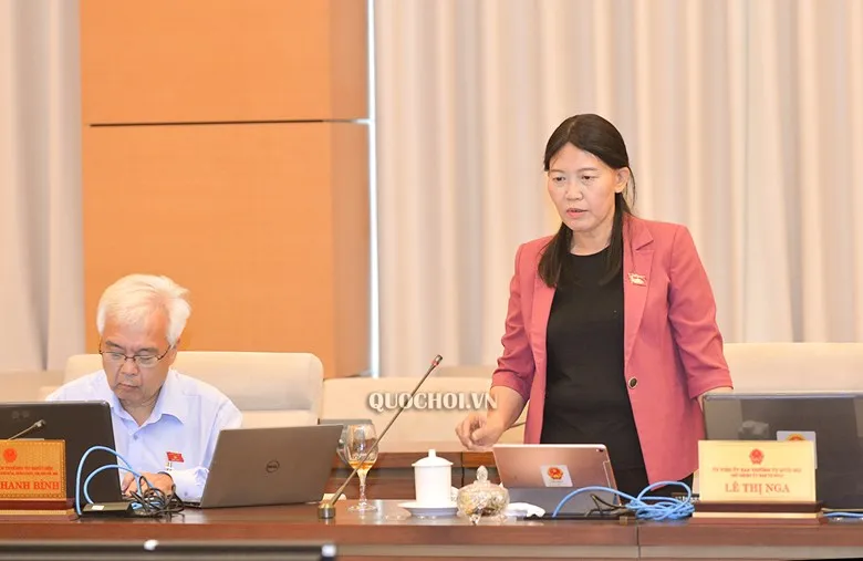 Chủ nhiệm Ủy ban Tư pháp Lê Thị Nga. Ảnh: QUOCHOI