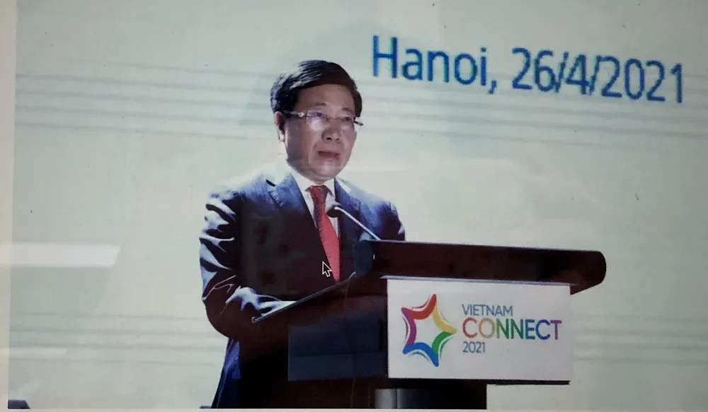 Phó Thủ tướng Phạm Bình Minh phát biểu tại Diễn đàn. Ảnh: QUANG PHÚC  