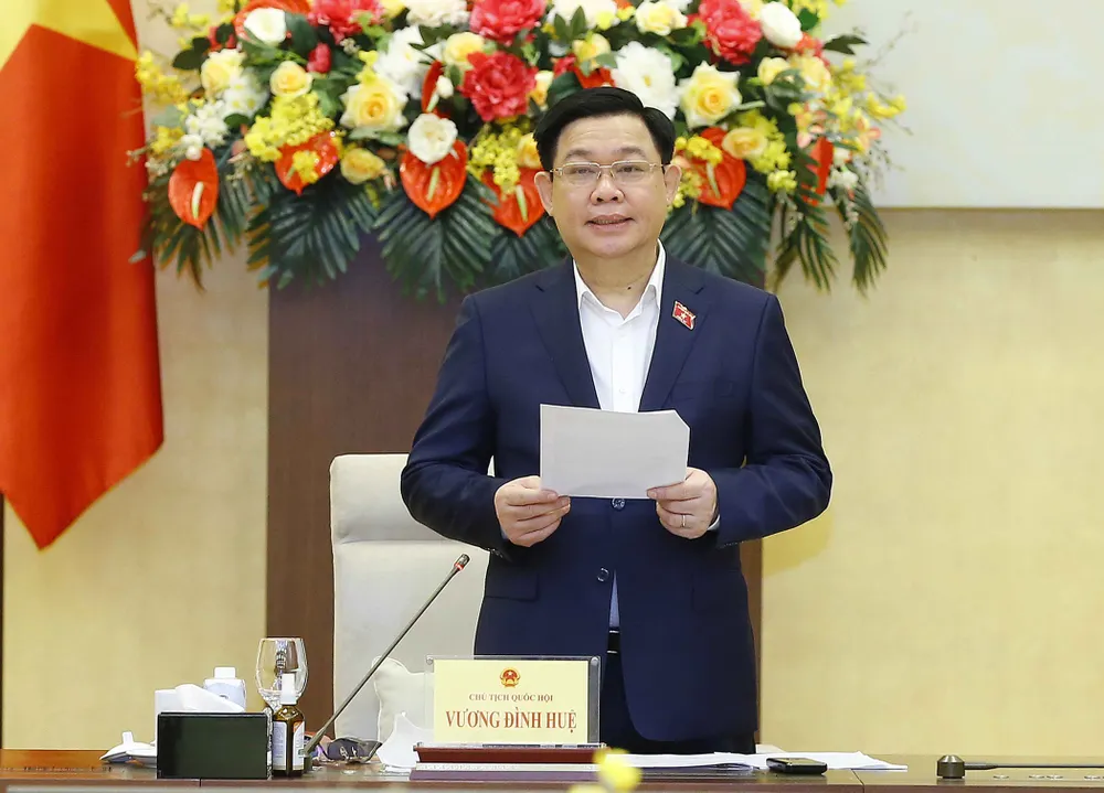 Chủ tịch Quốc hội chủ trì họp về chiến lược xây dựng và hoàn thiện nhà nước pháp quyền XHCN ảnh 1