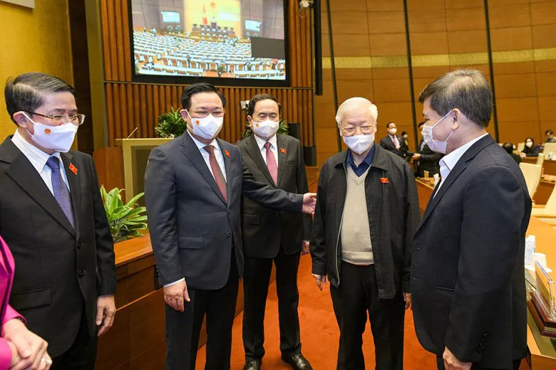 Tổng Bí thư Nguyễn Phú Trọng tham dự hội nghị đại biểu Quốc hội chuyên trách đầu tiên của nhiệm kỳ Quốc hội khóa XV ảnh 3