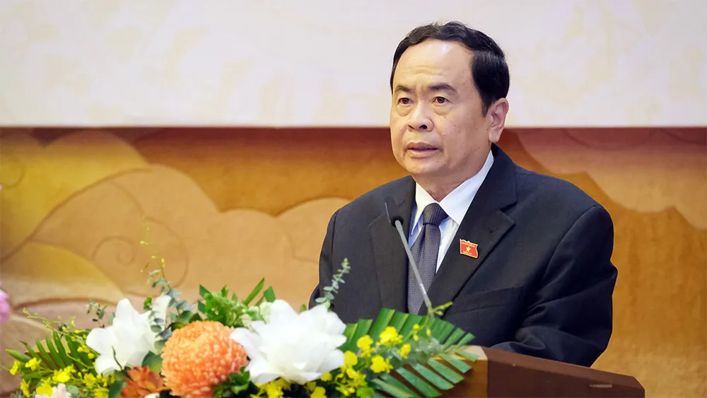 Phó Chủ tịch Thường trực Quốc hội Trần Thanh Mẫn phát biểu tại lễ bàn giao  ​  ​