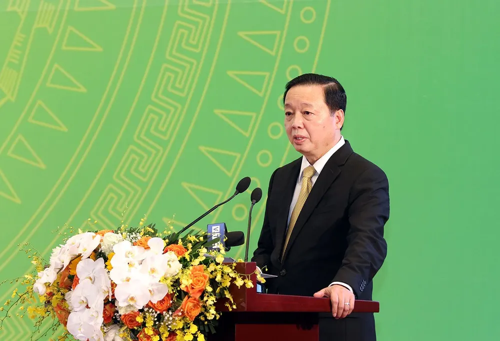 Bộ trưởng Bộ TN-MT Trần Hồng Hà phát biểu khai mạc hội nghị