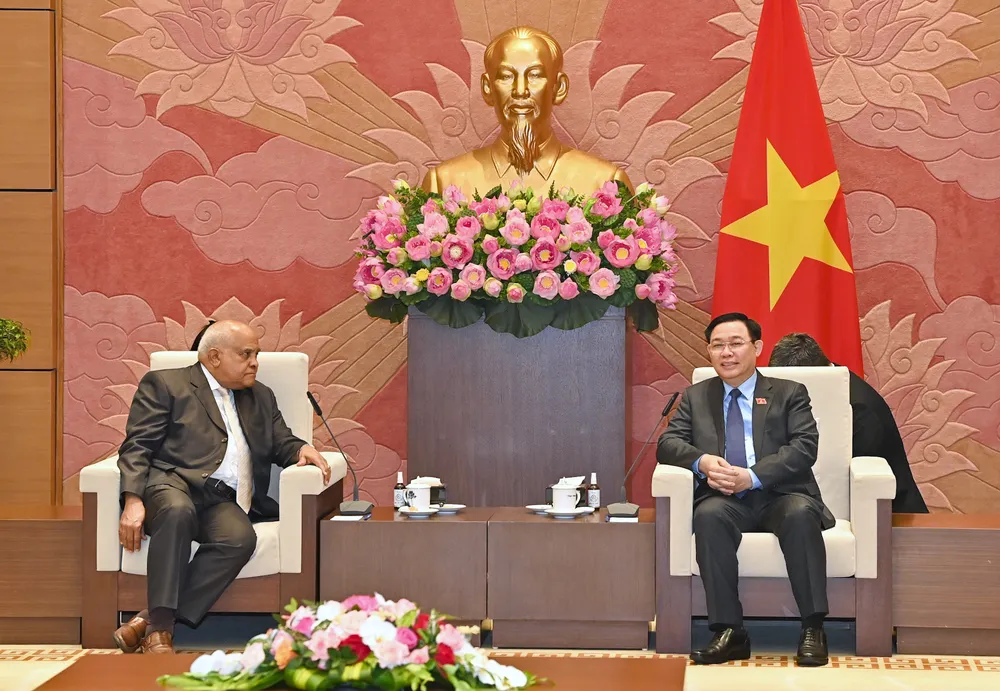 Chủ tịch Quốc hội Vương Đình Huệ tiếp Đại sứ Cuba và Đại sứ Liên bang Nga ảnh 1