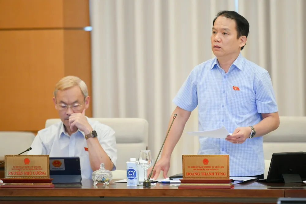 Chủ nhiệm Ủy ban Pháp luật Hoàng Thanh Tùng . Ảnh: VIẾT CHUNG