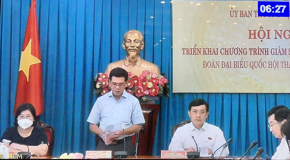 Phó Chủ tịch HĐND TPHCM Nguyễn Văn Dũng, Phó Chủ tịch HĐND TPHCM phát biểu từ đầu cầu TPHCM