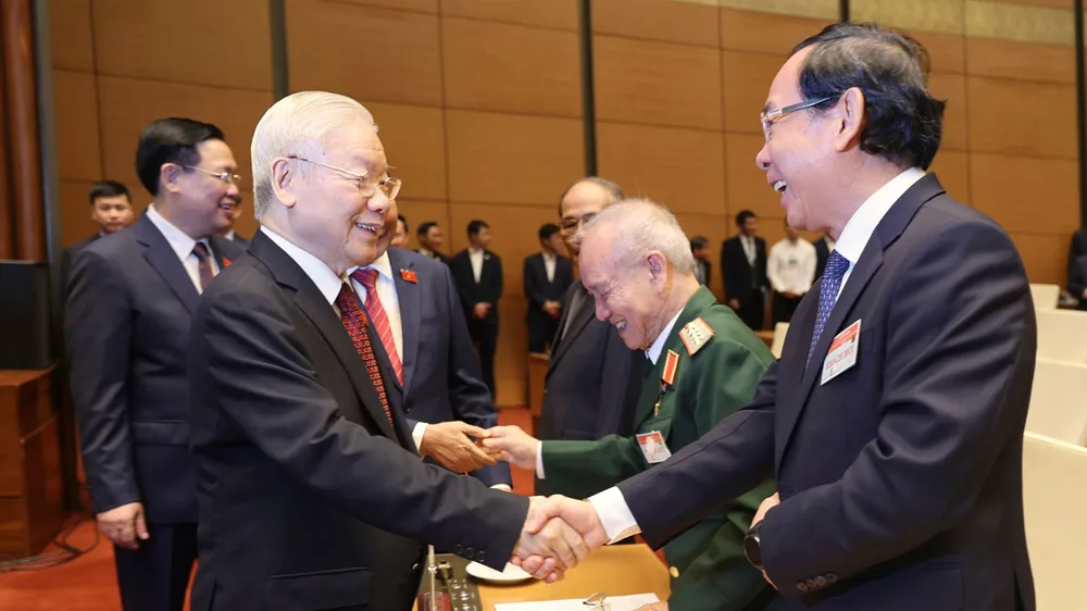 Quốc hội khai mạc trọng thể kỳ họp thứ 4 tại Hội trường Diên Hồng ảnh 3