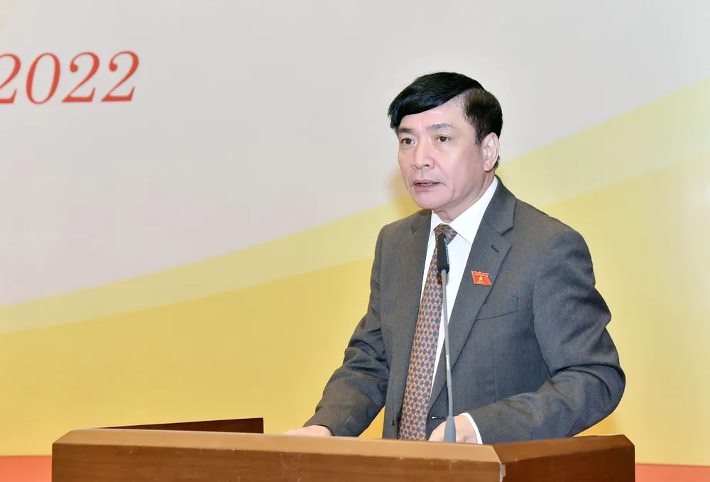 Tổng Thư ký Quốc hội, Chủ nhiệm Văn phòng Quốc hội Bùi Văn Cường khẳng định sự cần thiết và ý nghĩa quan trọng của Nghị quyết số 560/NQ-UBTVQH15