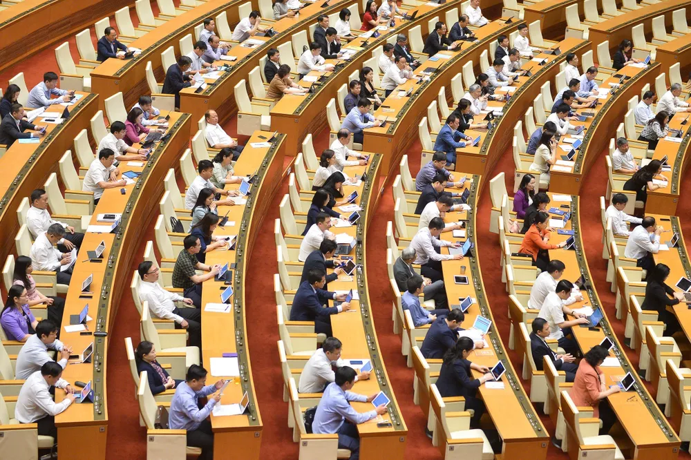 Quang cảnh hội trường Diên Hồng chiều 5-4