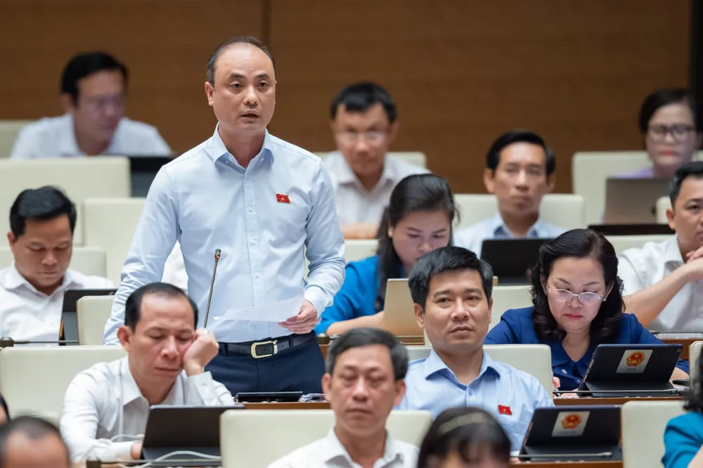 ĐB Nguyễn Phương Tuấn (Kiên Giang) phát biểu. Ảnh: VIẾT CHUNG