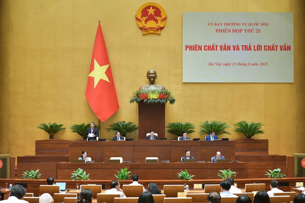 Quang cảnh hội trường Diên Hồng chiều 15-8