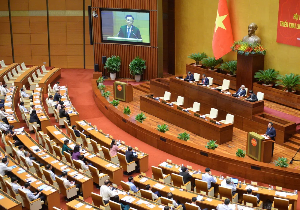 Quang cảnh phiên bế mạc hội nghị