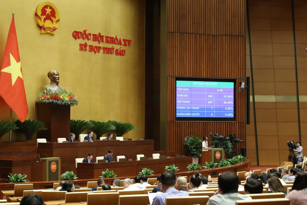 Quốc hội vừa chính thức thông qua Nghị quyết về Kế hoạch phát triển kinh tế - xã hội năm 2024. Ảnh: QUANG PHÚC