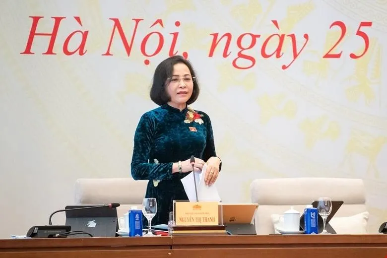 Phó Chủ tịch Quốc hội Nguyễn Thị Thanh điều hành phiên họp 