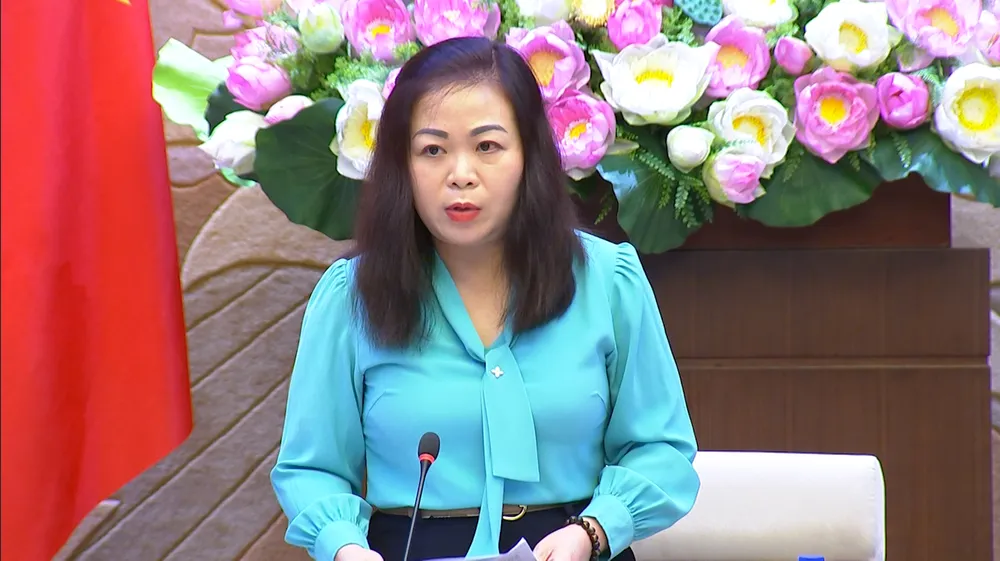 Phó Chủ nhiệm Ủy ban Kinh tế và Tài chính Vũ Thị Lưu Mai tổng kết nội dung thảo luận