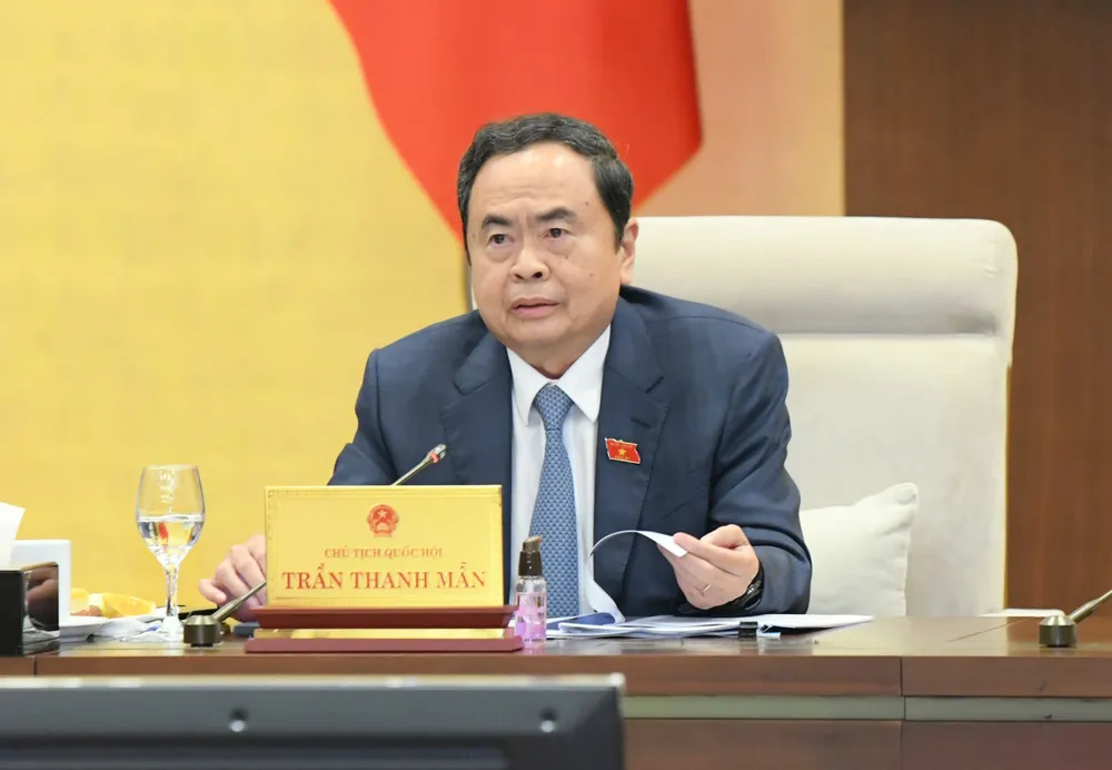 Chủ tịch Quốc hội Trần Thanh Mẫn cho ý kiến tại phiên họp