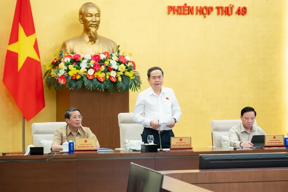 Chủ tịch Quốc hội Trần Thanh Mẫn phát biểu khai mạc phiên họp