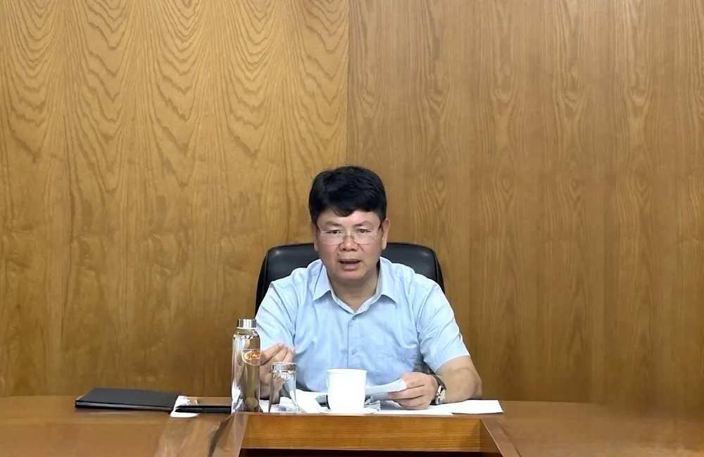 Thứ trưởng Bộ Tư pháp Nguyễn Thanh Tịnh phát biểu tại cuộc họp