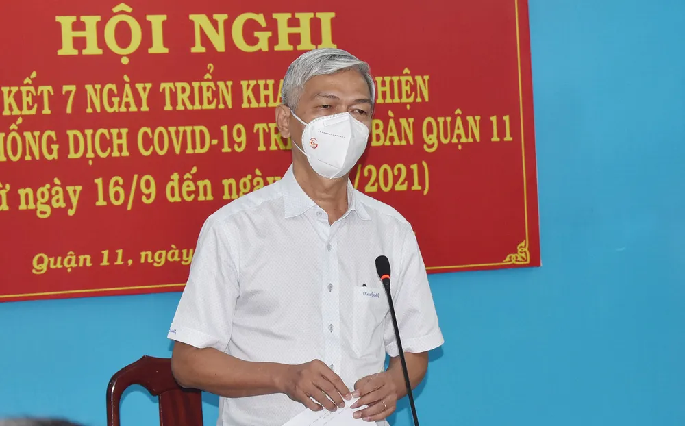 Phó Chủ tịch UBND TPHCM Võ Văn Hoan phát biểu tại hội nghị