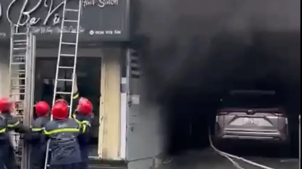 Hiện trường vụ cháy. Ảnh: AX