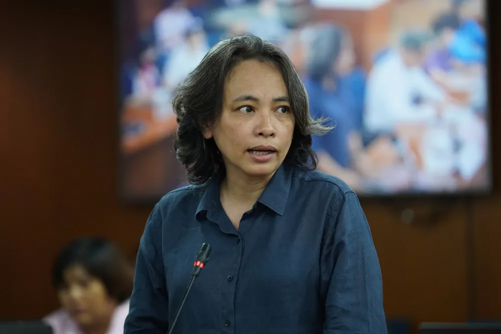 Bà Nguyễn Thị Thanh Thảo thông tin tại họp báo