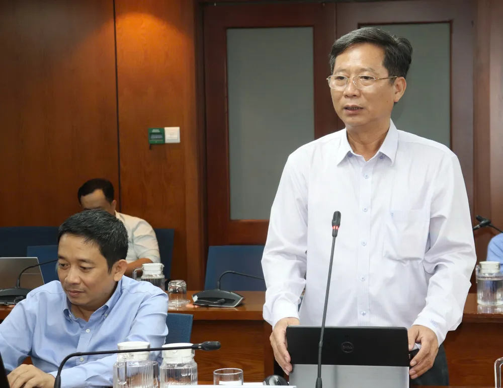 Ông Trần Quang Thái thông tin tại họp báo