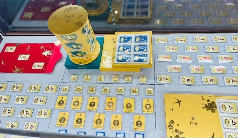 Giá vàng trong nước giảm 2,1 triệu đồng/lượng so với buổi sáng