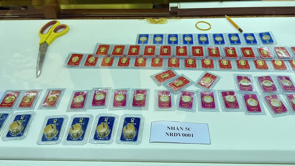 Vàng nhẫn SJC. Ảnh: NHUNG NGUYỄN