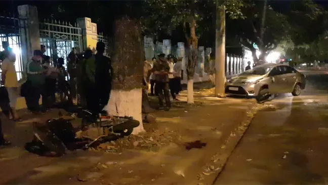 Hiện trường vụ tai nạn. Ảnh: PHONG NGUYỄN 