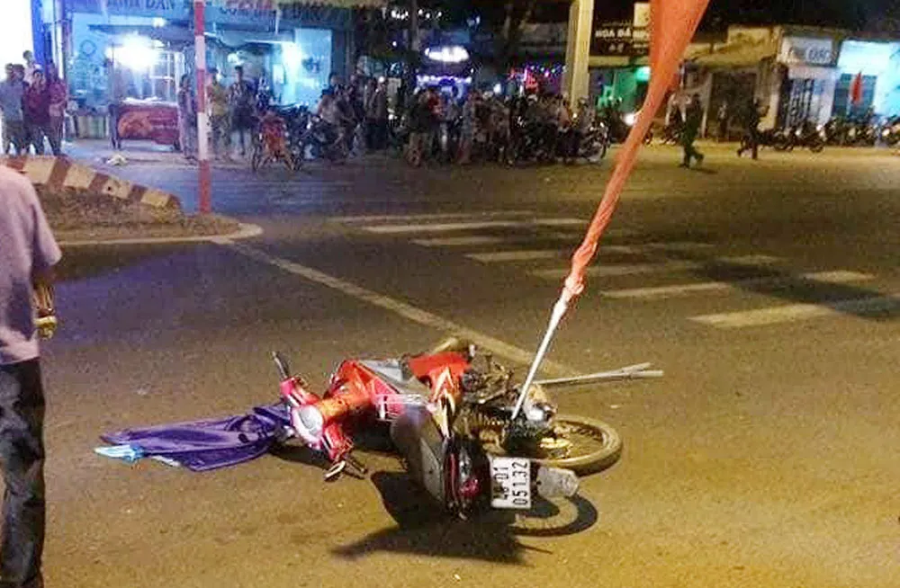 Hiện trường vụ viêc. Ảnh: PHONG NGUYỄN